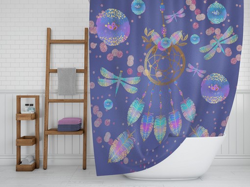 Bohemian Dreamcatcher Shower Curtain Set - Add a Touch of Boho to Your Bath Decor - Image 3