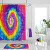 Bohemian Faux Tie Dye Hippie Shower Curtain Set - Bring a Touch of Hippie Chic to Your Bathroom