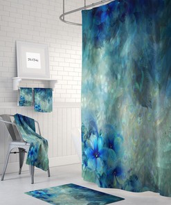 Bohemian Peacock Feather Shower Curtain Set - Bring Boho Chic to Your Bathroom Decor