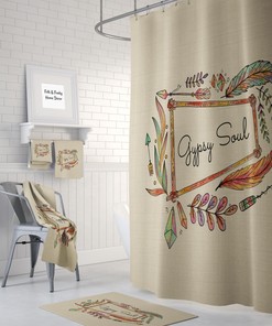 Bohemian Spirit Shower Curtain for Modern Bathroom Decor