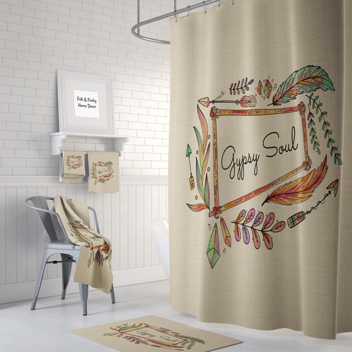 Bohemian Spirit Shower Curtain for Modern Bathroom Decor