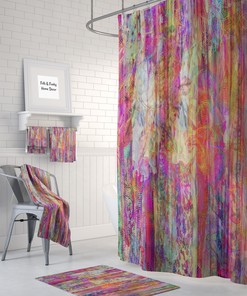 Boho Chic Shower Curtain with Color Crush Print