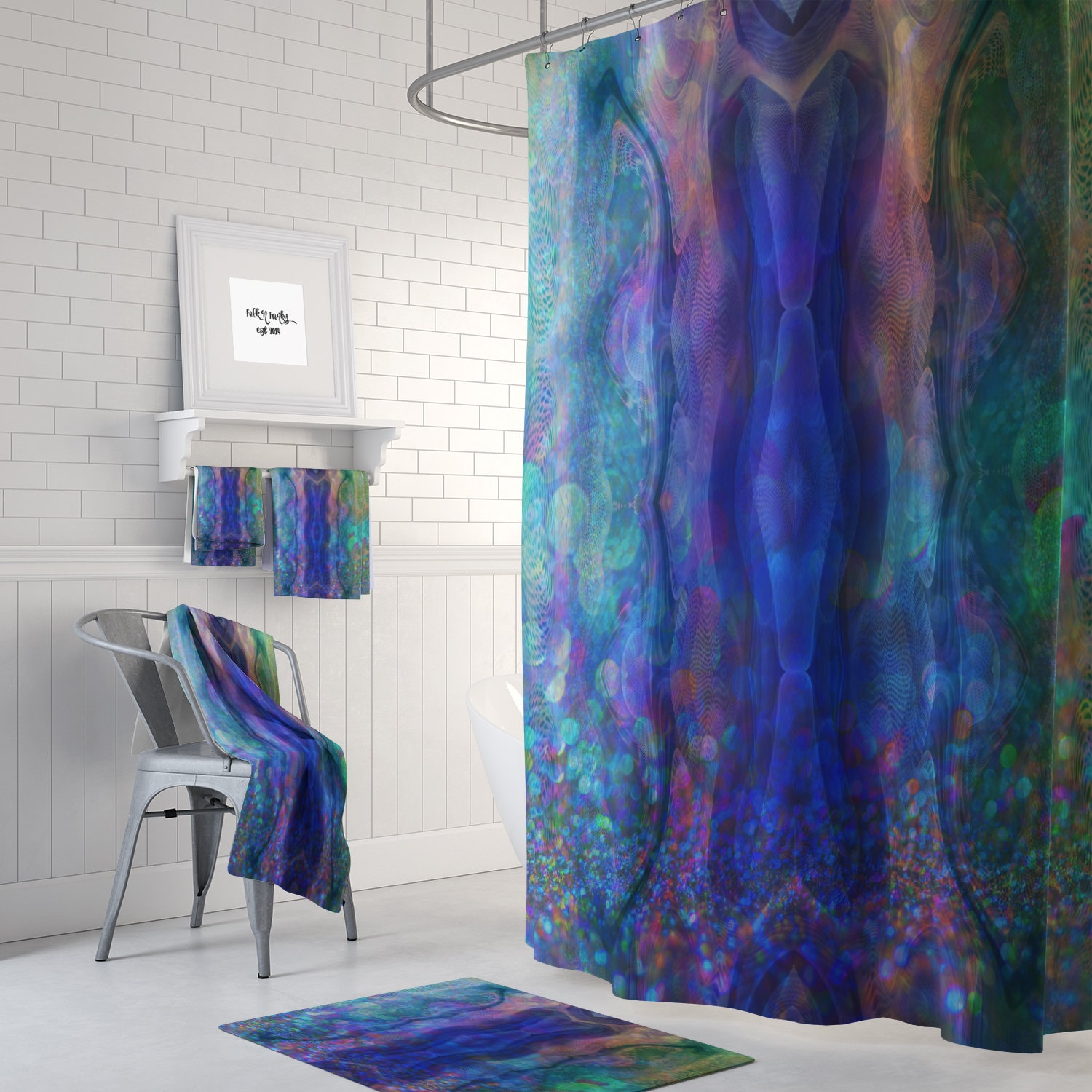 Boho Dreaming Shower Curtain Set with Gypsy Vintage Shower Curtains