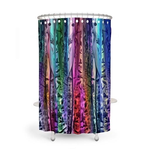 Boho Kissed Shower Curtain with Luxury Print and Optional Bath Towels - Image 3