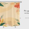 Boho Leaf Shower Curtain with Customizable Sizes and Hooks, Perfect for Unique Bathroom Style