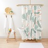 Boho Leaves Disney Botanic Shower Curtain - Tropical Bathroom Decor with Eco-Friendly and Waterproof Material
