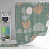 Boho Leaves Shower Curtain, Vintage Retro Bathroom Decor Accessories