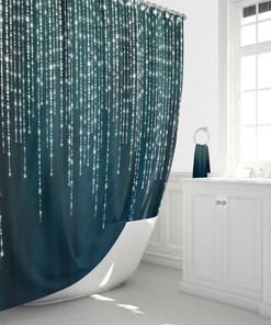 Boho Lights Shower Curtain / Unique Bohemian Boho Bath Print / Modern Bathroom Accessories / Eclectic Home Decor Gift