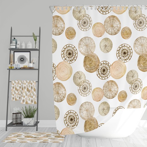 Boho Nature Shower Curtain / Floral Bath Print / Optional Bath Mat and Towels / Unique Bohemian Decor Boho Bathroom Set
