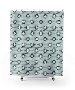 Boho Shower Curtain for Contemporary Dorm Room with Bathroom Decor