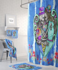Boho Skull Shower Curtain Set with Stylish Design Options for Bathroom Decor