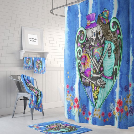 Boho Skull Shower Curtain Set with Stylish Design Options for Bathroom Decor