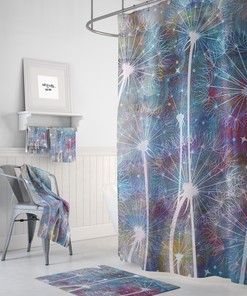 Boho Wishes Shower Curtain Set with Optional Bathroom Decor Accessories