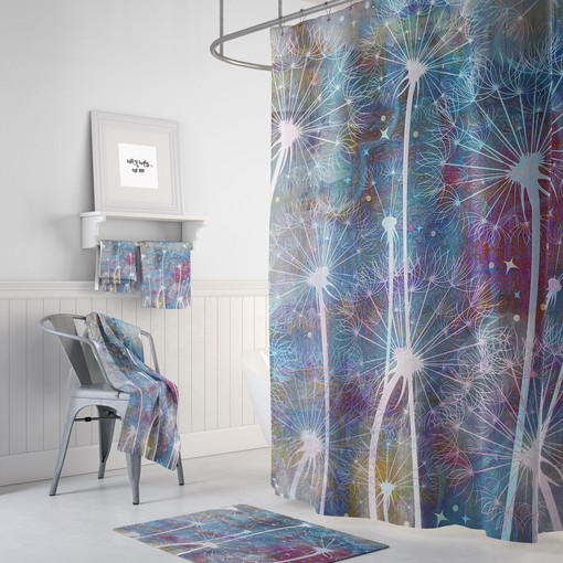 Boho Wishes Shower Curtain Set with Optional Bathroom Decor Accessories