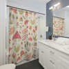 Boho Woodland Mushroom Shower Curtain | Retro Gothic Forest Bath Decor | Travel Shower Curtain