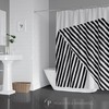Bold Black and White Striped Shower Curtain | Designer Bathroom Decor | At Home Shower Curtains