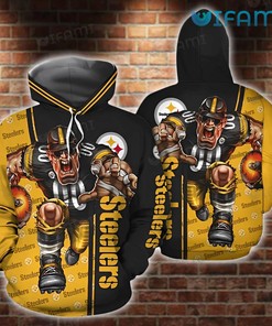 Bold Mascot - Pittsburgh Steelers 3D All Over Print Hoodie with Strong Design