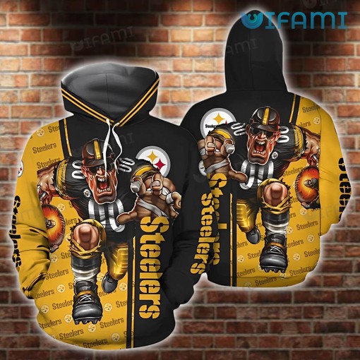 Bold Mascot - Pittsburgh Steelers 3D All Over Print Hoodie with Strong Design