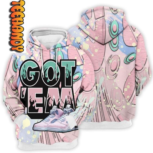 Bold Retro Easter Got Em All Over Print Shoes 3D Hoodie with Urban Design