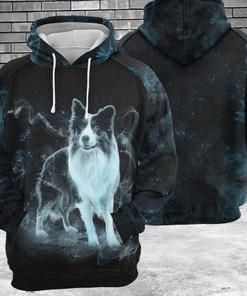 Border Collie Galaxy All Over Print 3D Hoodie - Ideal for Dog Lovers