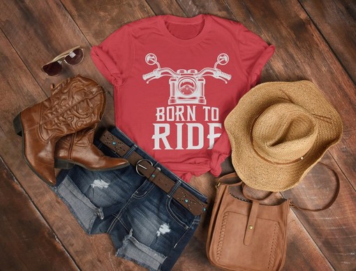 Born To Ride Unisex Tees, Motorcycle Shirt for Men, Biker Gift, Hellrunner T-Shirt, Motorbike Tee, Riding Apparel - Image 3
