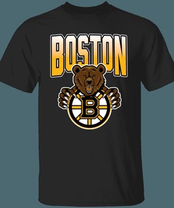 Boston Bruins BROWN BEAR 90's Retro NHL T-Shirt Sweatshirt Hoodie National Hockey League Shirt