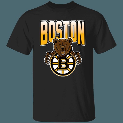 Boston Bruins BROWN BEAR 90's Retro NHL T-Shirt Sweatshirt Hoodie National Hockey League Shirt