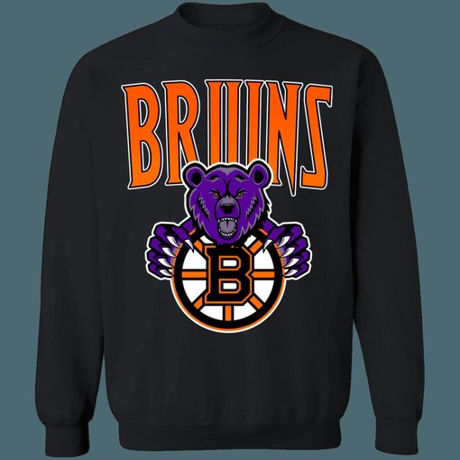 Boston Bruins HALLOWEEN Retro NHL Sweatshirt Hoodie TShirt for Hockey Lovers - Image 2