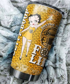 Boston Bruins NHL Tumbler with Betty Boop Design - Best Mom Ever Personalized Drinkware