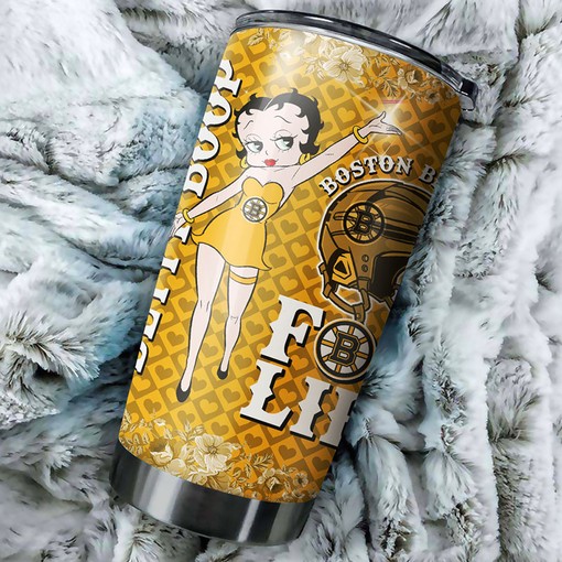 Boston Bruins NHL Tumbler with Betty Boop Design - Best Mom Ever Personalized Drinkware