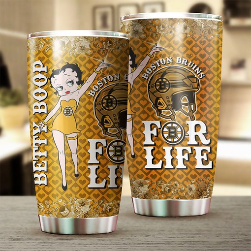 Boston Bruins NHL Tumbler with Betty Boop Design - Best Mom Ever Personalized Drinkware - Image 2