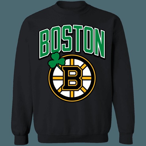 Boston Bruins X Celtics Retro NHL X NBA Vintage Sweatshirt Hoodie Shirt for Fans - Image 2