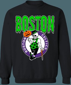 Boston Celtics HALLOWEEN Retro MLB Crewneck Sweatshirt Hoodie Shirt for Baseball Fans