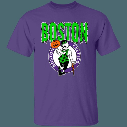Boston Celtics HALLOWEEN Retro MLB T-Shirt Sweatshirt Hoodie Gifts for Baseball Fans - Image 2