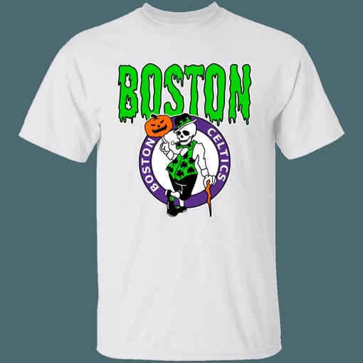 Boston Celtics HALLOWEEN Retro MLB T-Shirt Sweatshirt Hoodie Gifts for Baseball Fans - Image 3