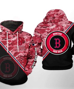 Boston Red Sox All Over Print Camo Team 3D Hoodie - Stylish Look