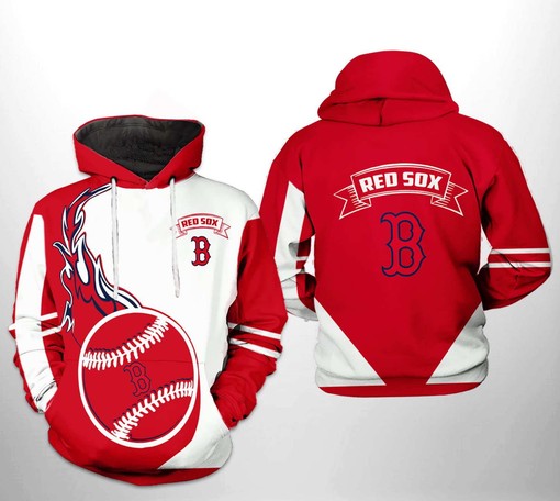 Boston Red Sox All Over Print MLB Classic 3D Hoodie - Vintage Look