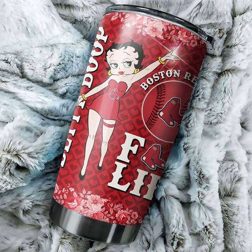 Boston Red Sox Betty Boop MLB Tumbler with Unique and Quirky Design for Fans - Image 2