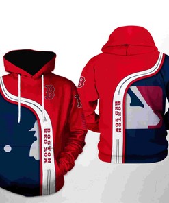 Boston Red Sox MLB All Over Print 3D Hoodie Zipper - Sleek Design