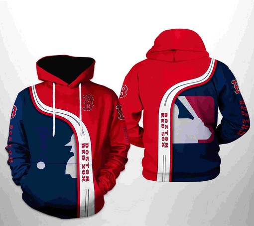 Boston Red Sox MLB All Over Print 3D Hoodie Zipper - Sleek Design