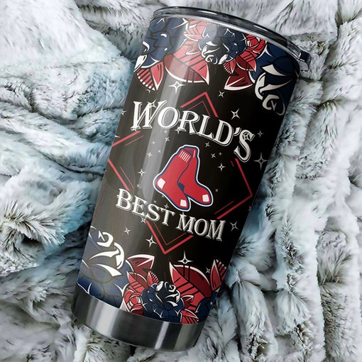 Boston Red Sox MLB Tumbler with Best Mom Ever and MLB Logo - Ideal Gift for Red Sox Moms - Image 2