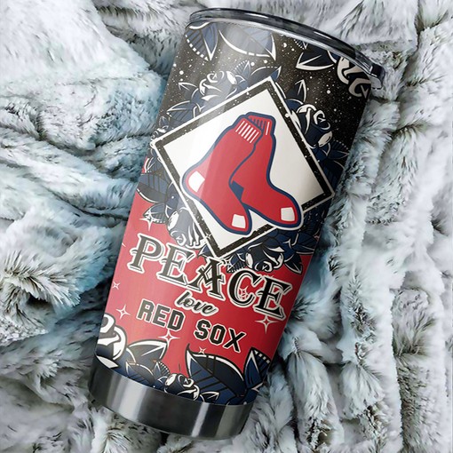 Boston Red Sox Message of Serenity Peace Love MLB Tumbler with a Message and MLB Design - Image 2