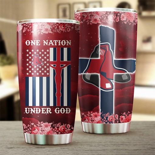 Boston Red Sox Patriotic One Nation Under God MLB Tumbler with a Unique and MLB Design