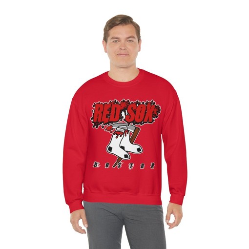 Boston Red Sox Retro MLB Crewneck Sweatshirt Hoodie Shirt for Baseball Fans - American University Shirt - Image 4