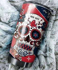 Boston Red Sox Skull MLB Tumbler with Logo and Personalized Engraving for True Fans