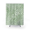 Botanical Shower Curtain with Herbs and Plant Leaves Nature Bath Set - Refreshing and Natural Bathroom Decor
