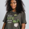 Botanical Tee for Plant Lovers with Feeling Cute Might Die Later Quote