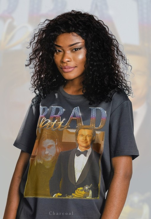 Brad Pitt 90s Vintage Homage Unisex T-shirt - Retro 90s Aesthetic Tees Shirt - Once Upon A Time Unisex T-Shirt