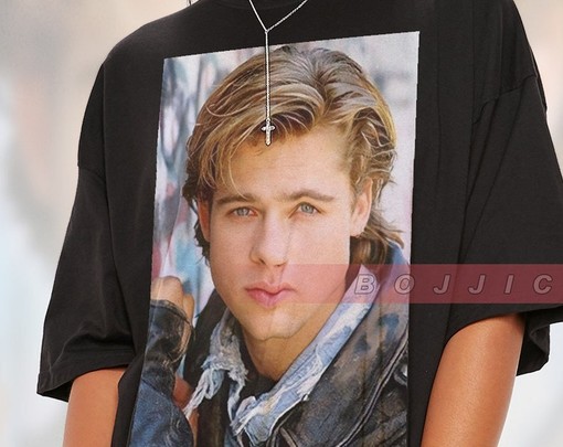 Brad Pitt 90s Vintage Homage Unisex T-shirt, Retro 90s Aesthetic Tees Shirt, Once Upon A Time Unisex T-Shirt - Image 2