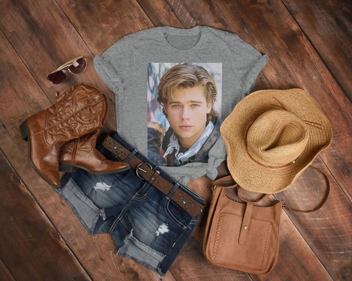 Brad Pitt 90s Vintage Homage Unisex T-shirt, Retro 90s Aesthetic Tees Shirt, Once Upon A Time Unisex T-Shirt - Image 3